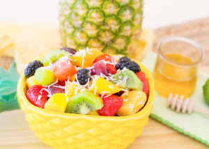 Tropical Fruit Salad with Honey Lime Dressing