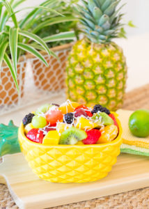 Tropical Fruit Salad with Honey Lime Dressing