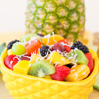 Tropical Fruit Salad with Honey Lime Dressing