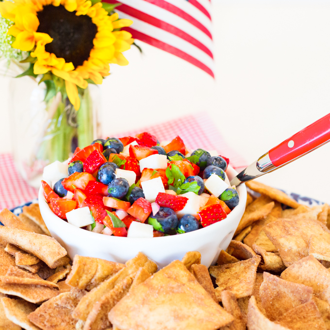 Red, White, & Blueberry Fruit Salsa