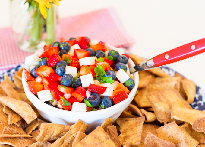 Red, White, & Blueberry Fruit Salsa