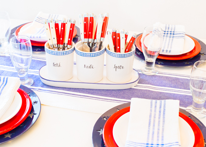 Simple 4th of July Tablesetting