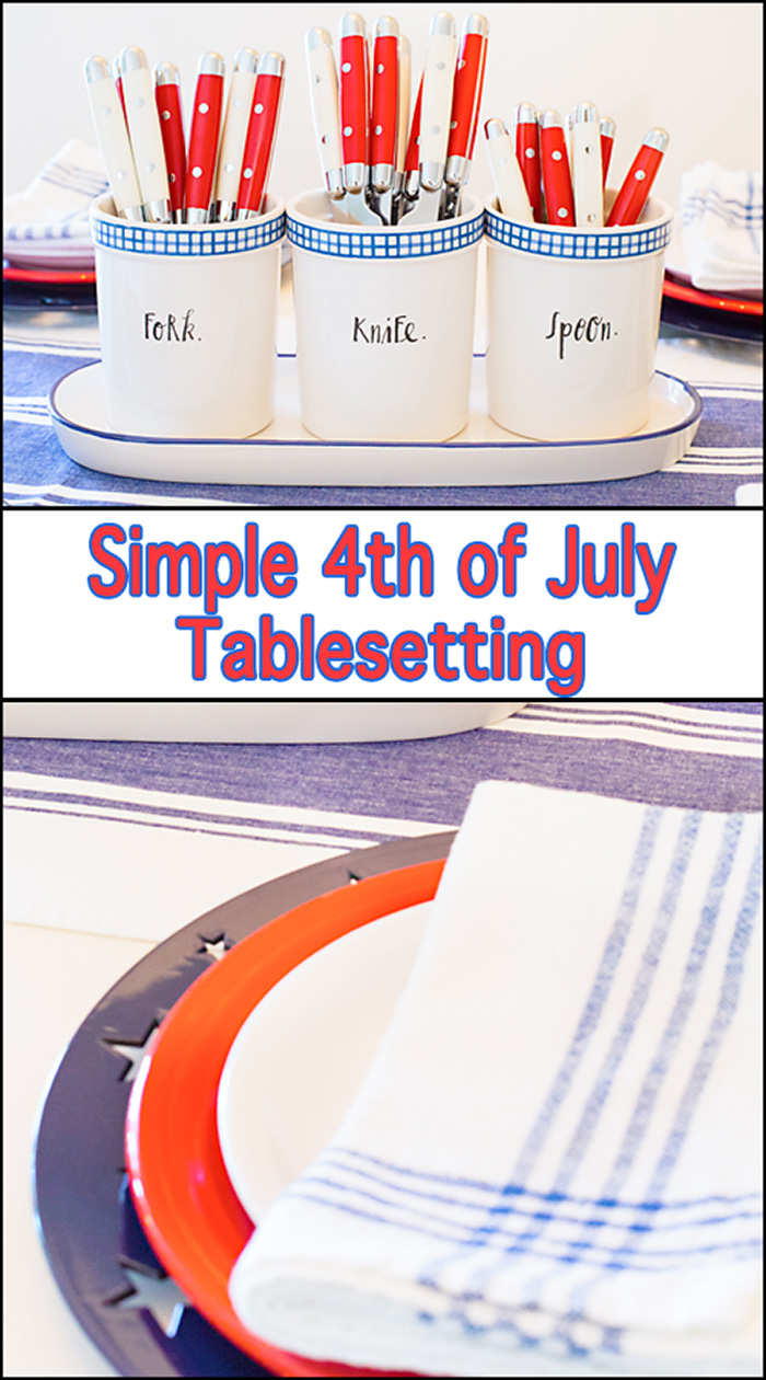 Simple 4th of July Tablesetting