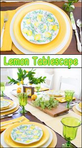 Lemon Themed Tablescape