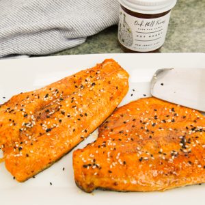 Air Fryer Hot Honey Salmon