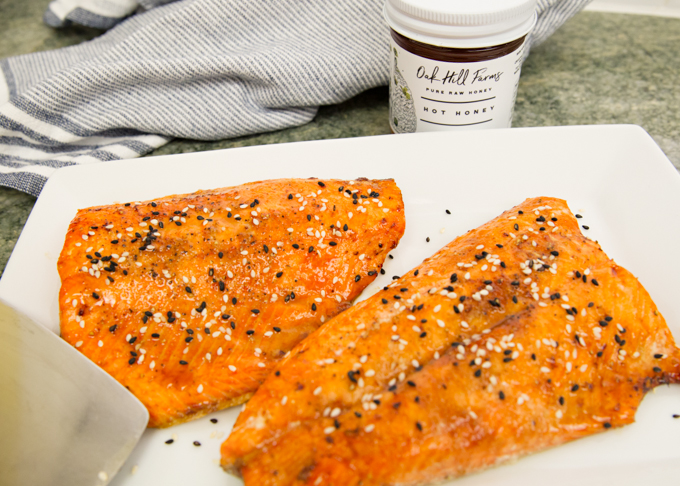 Air Fryer Hot Honey Salmon