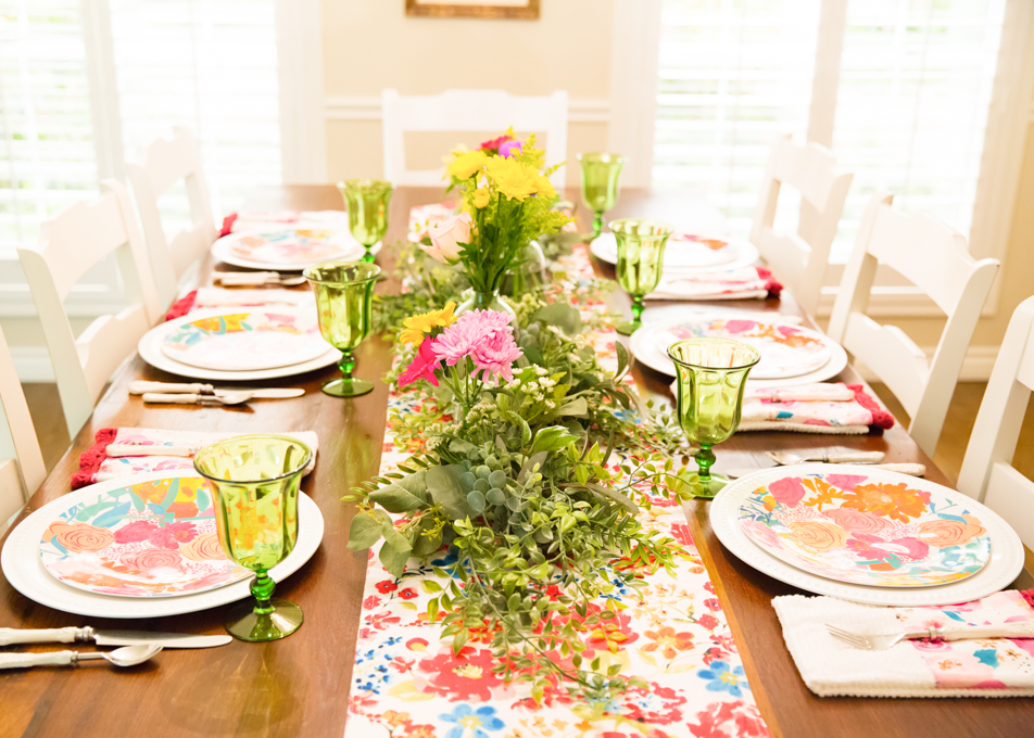 Bright Floral Summer Tablescape