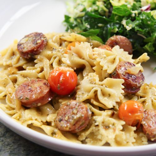 Pesto Pasta with Sausage Joy In Every Season