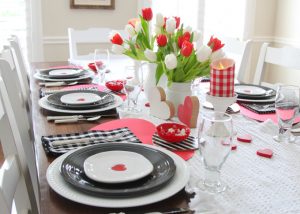 Red Heart Tablescape