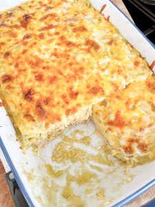 Green Chile Chicken Enchilada Casserole