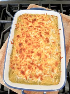 Green Chile Chicken Enchilada Casserole