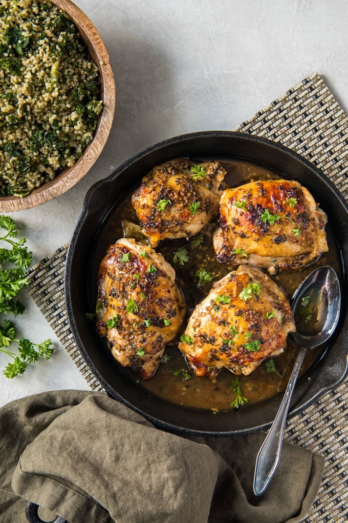 Garlic Broiled Chicken Thighs