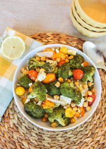 Roasted chickpeas with Broccoli