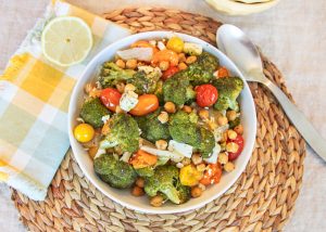 Roasted chickpeas with Broccoli