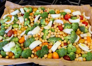 Roasted Chickpeas and Broccoli